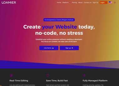 Loamier Home page